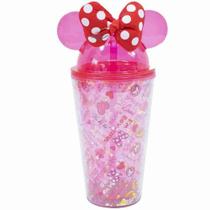 Copo Com Laço Orelhas Minnie Rosa 450ml - Disney