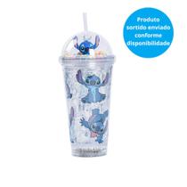 Copo com luzes e Canudo Stitch 450ml Sortido Copo com luzes e Canudo Stitch 450ml Sortido