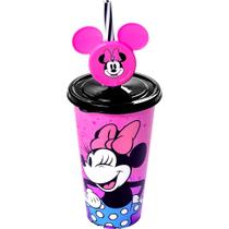 Copo com Orelhas Minnie Rosa 500ml Estampado para Café Refrigerante Suco Infantil Copo com Orelhas Minnie Rosa 500ml Estampado para Café Refrigerante Suco Infantil
