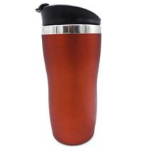 Copo Com Tampa Aço Inox 450Ml Café Cerveja To Go Laranja