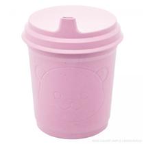 Copo Com Tampa Bambu e PP Baby Bear 400ml Rosa 221238