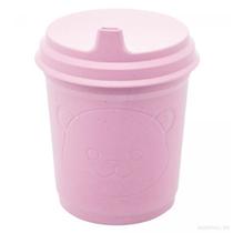 Copo Com Tampa Bambu e PP Baby Bear 400ml Rosa 221238