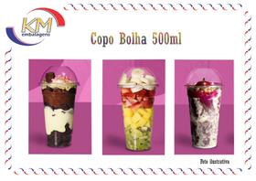 Copo com tampa bolha 500ml c/ 25 unid. - Embalagem bolo/doces (10539) Copo com tampa bolha 500ml c/ 25 unid. - Embalagem bolo/doces (10539)