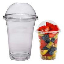 Copo com tampa bolha sem furo liso pp 440ml 400 ml 500 un