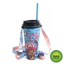 Copo com Tampa Canudo e Fita 1000 ml One Piece - Tony Chopper