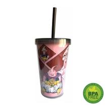 Copo com Tampa e Canudo 450 ml Dragon Ball Z - Majin Boo Copo com Tampa e Canudo 450 ml Dragon Ball Z - Majin Boo