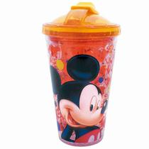 Copo Com Tampa E Canudo Mickey Com Gel Congelante 450ml - Disney Copo Com Tampa E Canudo Mickey Com Gel Congelante 450ml - Disney