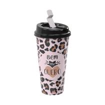 Copo Com Tampa Flip dec 700 Ml 19CM BPA Free Multiuso Colors