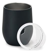 Copo Com Tampa Inox Parede Dupla 300ml Preto