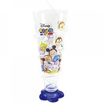 Copo Cone Azul Com Canudo Mickey e Minnie 250ml - Disney Copo Cone Azul Com Canudo Mickey e Minnie 250ml - Disney