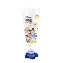 Copo Cone Azul Com Canudo Mickey & Minnie 250ml - Disney