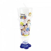 Copo Cone Azul Com Canudo Mickey & Minnie