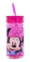 Copo Congelante Rosa Infantil Com Canudo Minnie Mouse 350ml