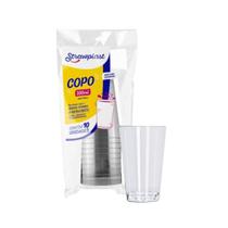 Copo Cristal 300ml 30un Strawplast Descartável Festa Delivery
