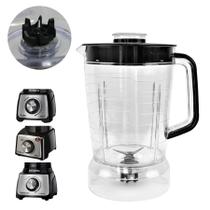 Copo Cristal de Liquidificador Para Mondial Premium Turbo L1000 Tampa Preta Livre de BPA Copo Cristal de Liquidificador Para Mondial Premium Turbo L1000 Tampa Preta Livre de BPA