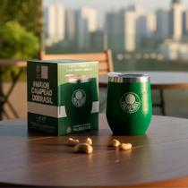 Copo Cuia Térmico Inox Com Tampa 360ml Palmeiras Oficial - Verde Copo Cuia Térmico Inox Com Tampa 360ml Palmeiras Oficial - Verde