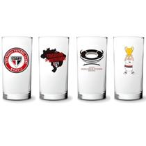 Copo Cylinder São Paulo 300 ML Luva Com 4 Unidades - Allmix Copo Cylinder São Paulo 300 ML Luva Com 4 Unidades - Allmix