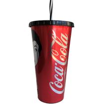 Copo da Coca-Cola 700ml com tampa e canudo - Plasútil