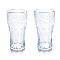 Copo da Coca-Cola de Plástico Linha Cristal Incolor Plasútil kit 2 unidades