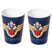 Copo da Mulher Maravilha Infantil 320ML Kit 2 unidades