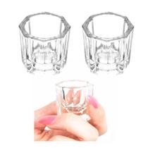 Copo Dappen Vidro Pequeno Simples Mistura Pó Liquido Monomer Acrigel Henna Real Love