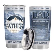 Copo de 20 onças 34HD Best Dad Ever em aço inoxidável com tampa