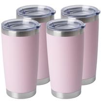 Copo de aço inoxidável HASLE OUTFITTERS 600 ml, pacote com 4, rosa claro Copo de aço inoxidável HASLE OUTFITTERS 600 ml, pacote com 4, rosa claro