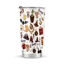 Copo de aço inoxidável LONGXIN, 600 ml, presente inspirado em filmes