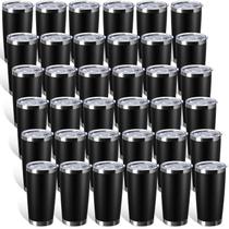 Copo de aço inoxidável Sieral, pacote com 36 unidades, 500 ml, preto Copo de aço inoxidável Sieral, pacote com 36 unidades, 500 ml, preto