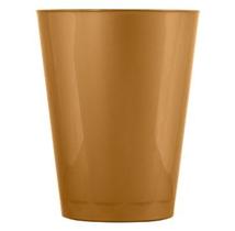 Copo de acrílico dourado 200ml strawplast c/10