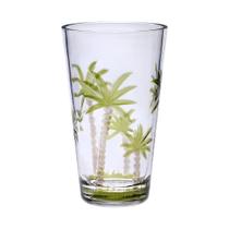 Copo de acrílico H.B. Palm Tree Design 600 ml, conjunto de 4