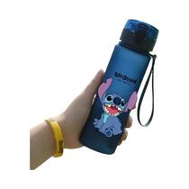 Copo De Água De Desenho Animado De Grande Capacidade Cinza Azul 560ml Portátil Ponto De Plástico