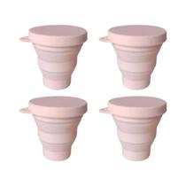 Copo De Água De Silicone Colapsável De 180ML Com Tampa Portátil Para Camping Ao Ar Livre, Viagens,