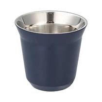 Copo De Água E Café Em Aço Inoxidável De Dupla Camada, Cor Sólida, 80ml E 160ml, Copo Com Fundo