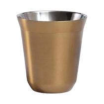 Copo De Água E Café Em Aço Inoxidável De Dupla Camada, Cor Sólida, 80ml E 160ml, Copo Com Fundo