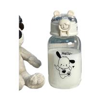 Copo de Água Hello Kitty e Pochacco 500ml - Com Canudo e Design de Desenho Animado