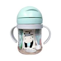 Copo de Água Infantil com Canudo e Ventosa - Design Fofo