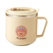 Copo De Água Infantil De Aço Inoxidável Com Isolamento De Parede Dupla De 270ml Com Canudo E À Prova