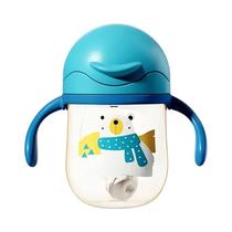 Copo De Água Para Bebês De 250ML Livre De BPA Com Dupla Alça Tampa Flip À Prova De Vazamentos Copo