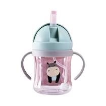 Copo De Alimentação Para Bebês De 250ml Com Dupla Alça E Canudo, Garrafa De Leite E Água Com Bola De