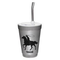 Copo de Alumínio para Tereré com Tampa e Bomba Rodeo West 27017