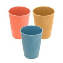 Copo De Bambu E Pp Sortido Stripes 300Ml - LYOR