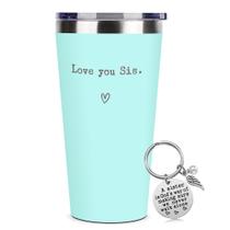 Copo de bebida de 16 onças SHOW-YA Sister Gifts Mint Tumbler Copo de bebida de 16 onças SHOW-YA Sister Gifts Mint Tumbler