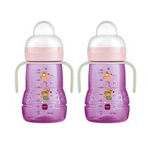 Copo de bebida Trainer Cup MAM Plastic Trainer de 240 ml para meninas Copo de bebida Trainer Cup MAM Plastic Trainer de 240 ml para meninas