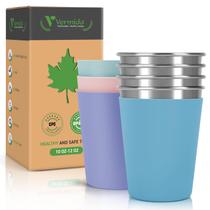 Copo de bebida Vermida, 10 onças de aço inoxidável para crianças, pacote com 4
