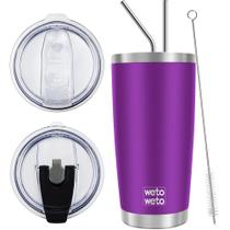 Copo de bebida WETOWETO, copo a vácuo de aço inoxidável de 20 onças Copo de bebida WETOWETO, copo a vácuo de aço inoxidável de 20 onças