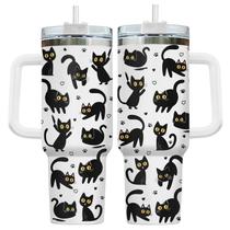 Copo de café 34HD Black Cat 1.2L isolado em aço inoxidável