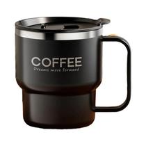 Copo De Café De Aço Inoxidável Com Dupla Parede Isolada E Alça, À Prova De Vazamentos, Caneca Copo De Café De Aço Inoxidável Com Dupla Parede Isolada E Alça, À Prova De Vazamentos, Caneca