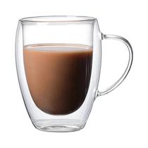 Copo De Café De Vidro De Parede Dupla Resistente Ao Calor 150/250/350/450ml Transparente Uísque Chá