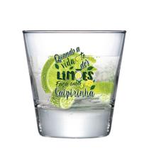 Copo de Caipirinha Frases Divertidas Conico 270ml